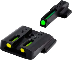 Truglo TFO Tritium & Fiber-Optic Handgun Sight Durable Snag-Resistant Glowing Front & Rear Night Sight, Compatible with Smith & Wesson M&P Series