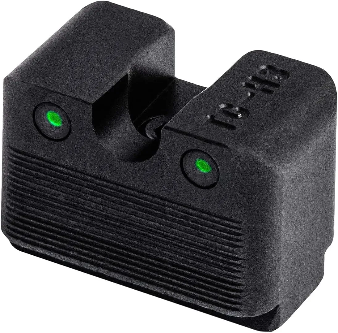 TRUGLO Tritium Pro Night Sights, Compatible with Glock Handgun Models | Compact Durable Glow-in-The-Dark Front & Rear Gun Sight Set with Focus Lock Front Ring