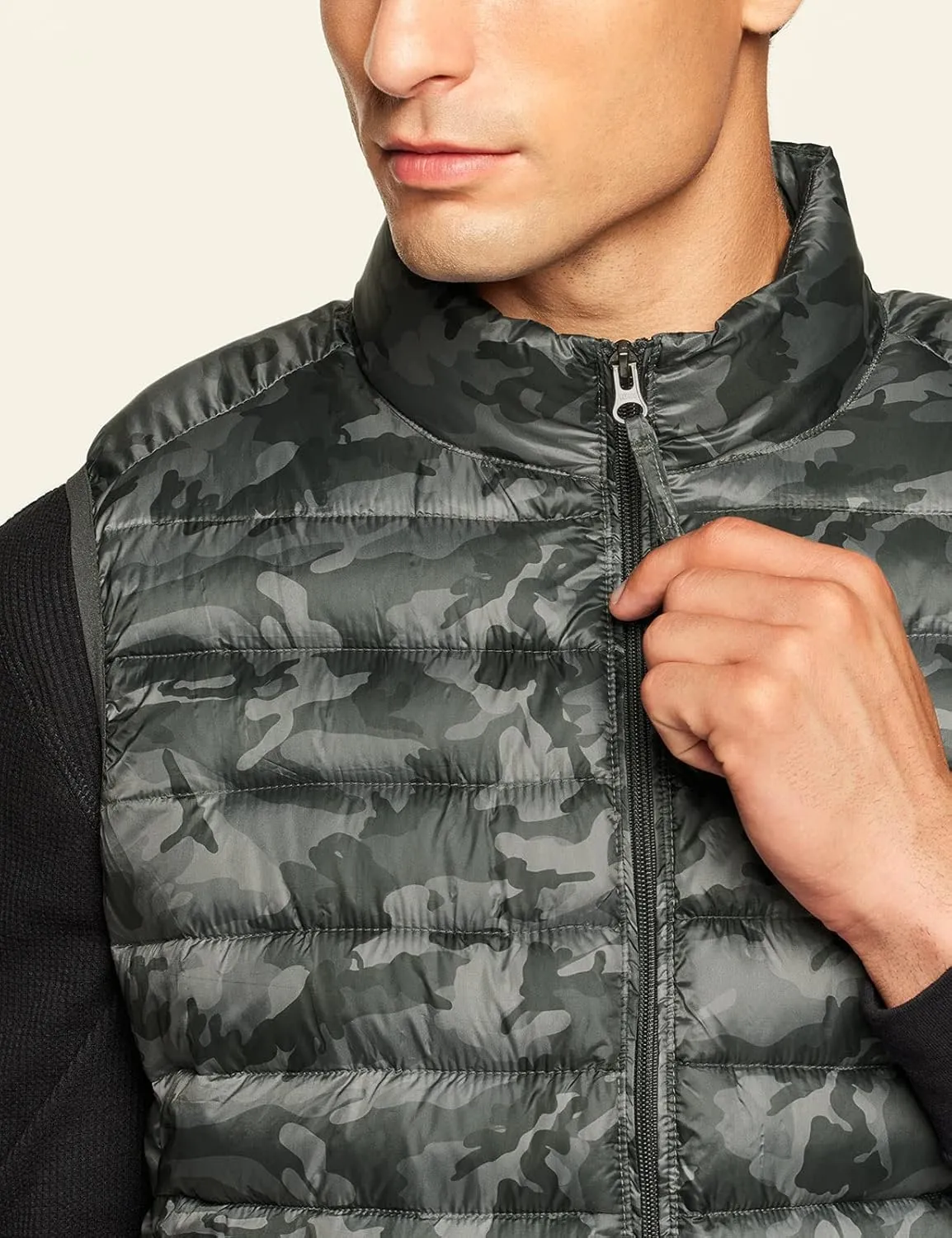 TSLA Men's Lightweight Packable Accent Puffer Vest, Water-Resistant Winter Outdoor Vests