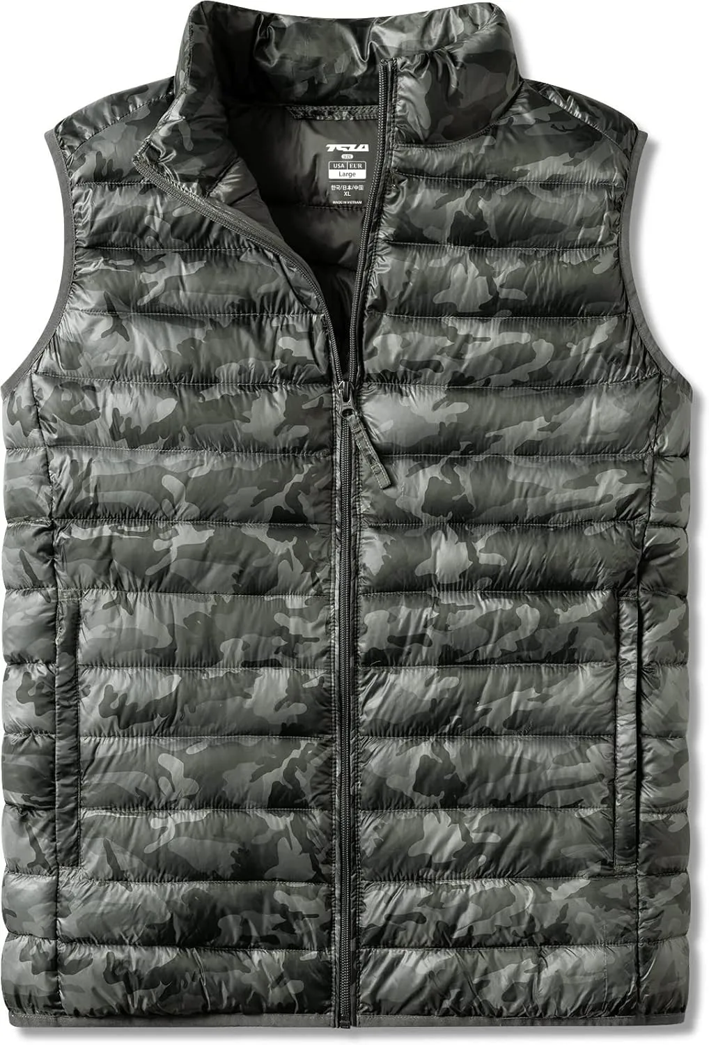 TSLA Men's Lightweight Packable Accent Puffer Vest, Water-Resistant Winter Outdoor Vests