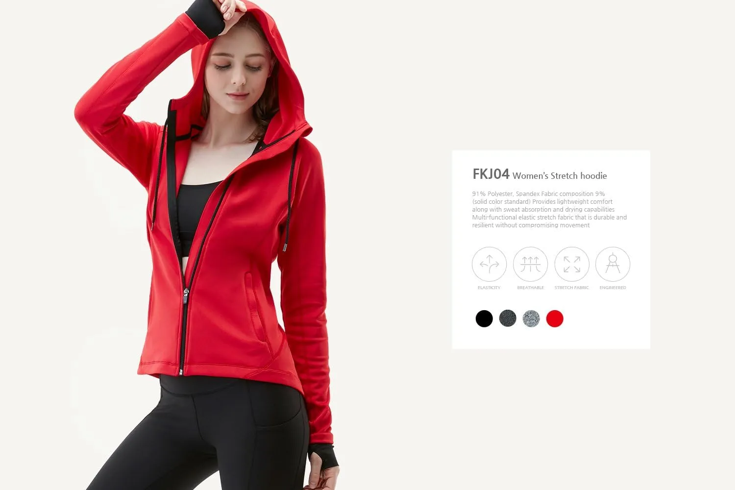 TSLA Women's Full Zip Workout Jackets, Long Sleeve Active Track Running Jacket, Lightweight Yoga Athletic Jacket