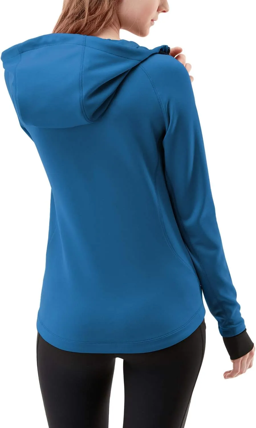 TSLA Women's Full Zip Workout Jackets, Long Sleeve Active Track Running Jacket, Lightweight Yoga Athletic Jacket