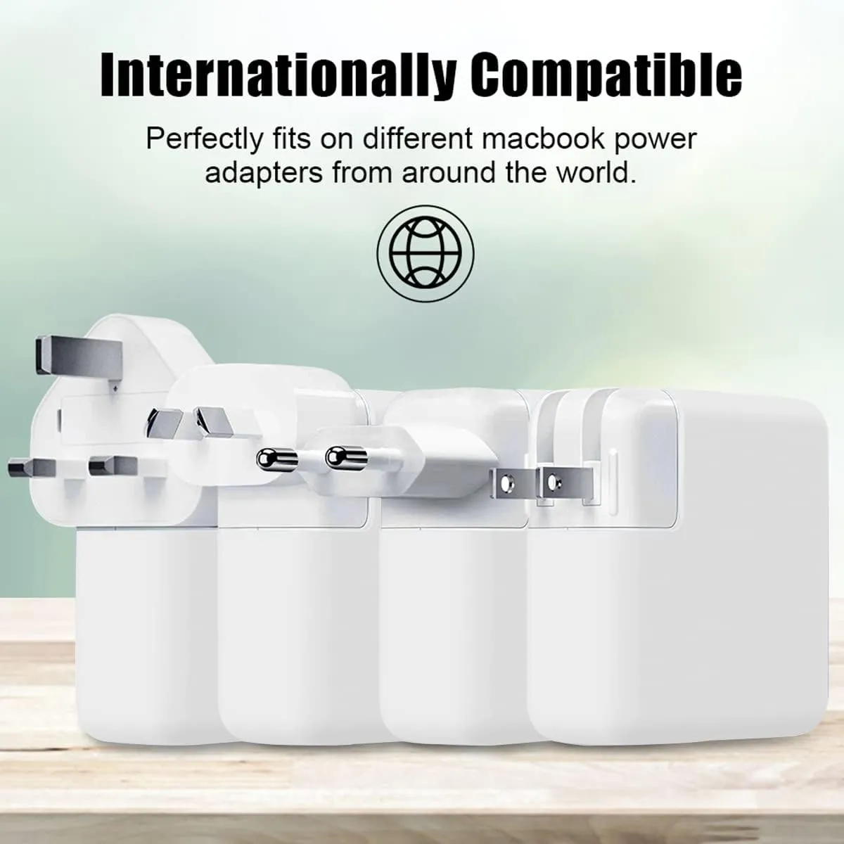 Ultra-Thin Soft Silicone Charger Sleeve Cover for MacBook Pro 14 inch 2024-2021 M3 A2918 A2992 M2 A2779 M1 A2442 Pro 8-core 67W/61W Power Adapter Case for Mac Pro 13 M2 2016-2022, White