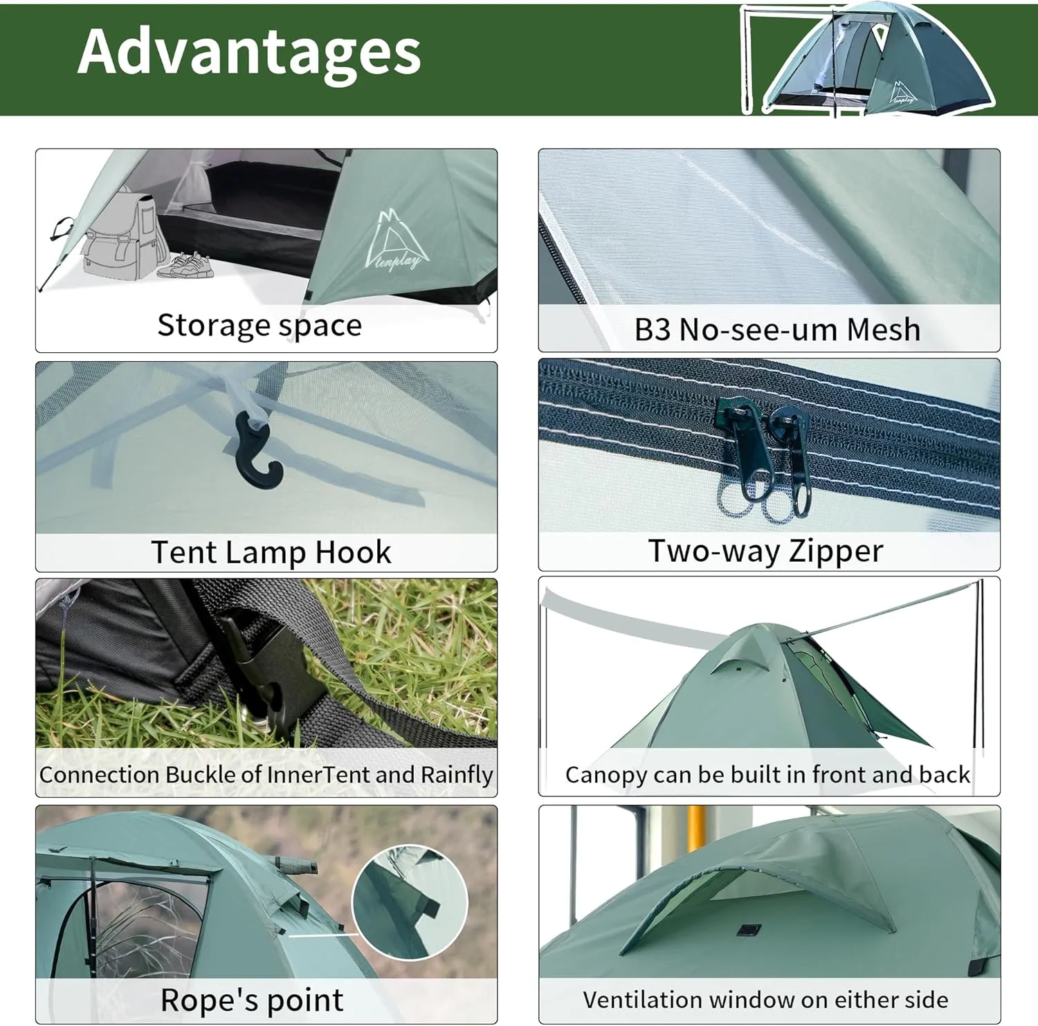 Ultralight Tent, Easy Setup, 1-2 Person Waterproof and Portable Tent for Camping Hiking Outdoor Climbing