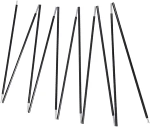 Unassembled Tent Poles Replacement, Female and Male End Tent Compatible, Aluminum Tent Pole Repair Kit.1 Pole Pack