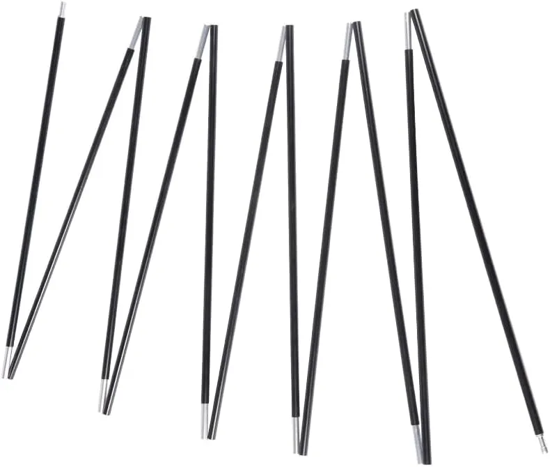 Unassembled Tent Poles Replacement, Female and Male End Tent Compatible, Aluminum Tent Pole Repair Kit.1 Pole Pack
