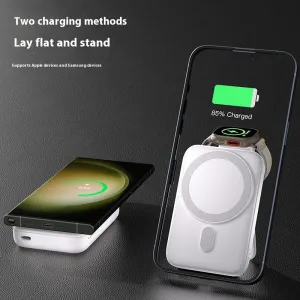 Universal Magnetic Wireless Power Bank | 18W Fast Charging | Compatible with Samsung & Apple Watch