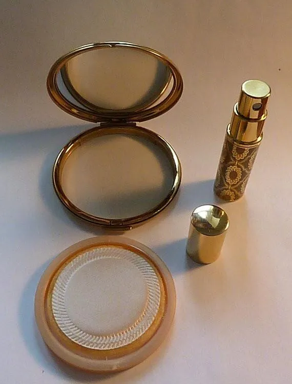 Unused Stratton vanity set vintage compact mirrors cased compacts retro bridesmaids gifts