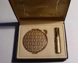 Unused Stratton vanity set vintage compact mirrors cased compacts retro bridesmaids gifts