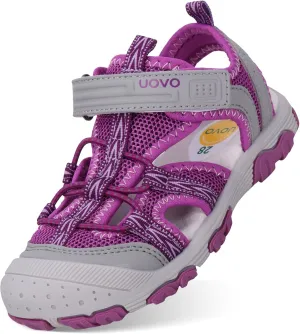 UOVO Boys Girls Summer Water Sandals Closed Toe Lightweight Outdoor Sport Shoes(Toddler/Little Kid/Big Kid)
