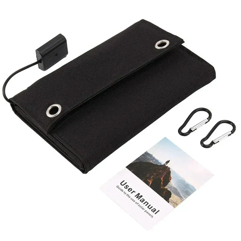 USB solar panel charger 12W Foldable – Waterproof Outdoor Power Bank