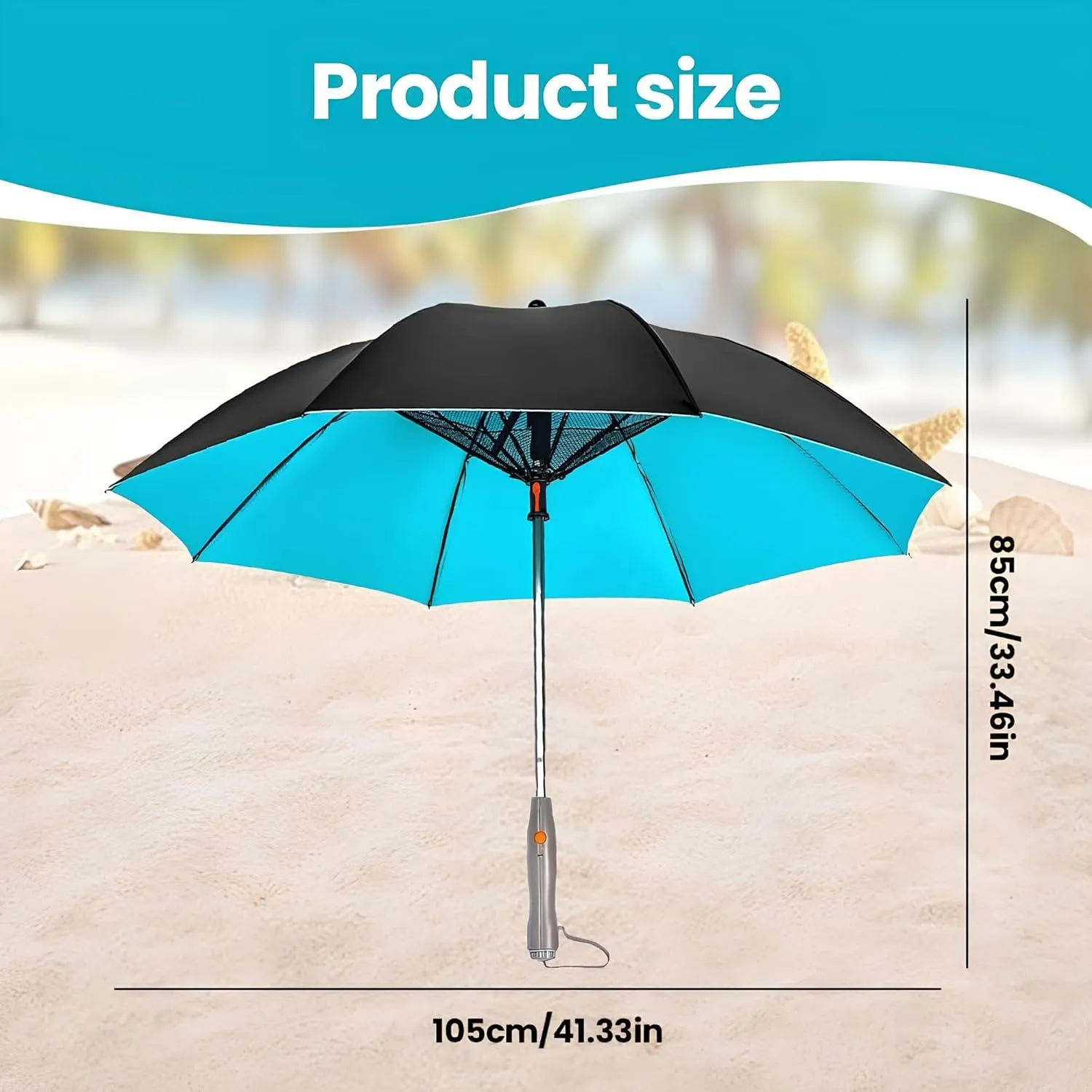 Uv Umbrella with Fan and Mister Spray, New 3 in 1 Sports Umbrella For Sun, USB Rechargeable Shade Umbrella for Golfing Patio Umbrellas Clearance, Beach Trip Essentials