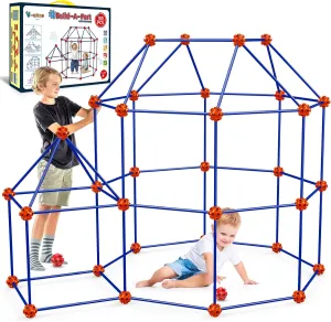 V-Opitos 180 Pack Fort Building Kits for Kids Age 4, 5, 6, 7, 8  Years Old, Creative STEM Building Toys for DIY Castles, Tunnels, Play Tent, Ideal Christmas, Birthday Gifts for Boys & Girls
