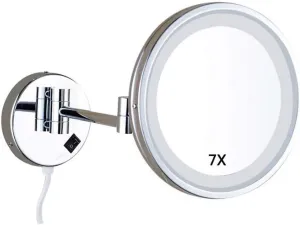 Vanity Mirror,Makeup Mirror Vanity Mirror Wall-Mounted Shaving Mirror Led Lighted 7X Magnification 8.5-Inch Round Bathroom Extendable Cosmetic Mirror/a