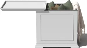 Veradek Brixton Tray Table - 2-in-1 Outdoor Side Table with Storage and Tray for Patio/Porch | Durable All-Weather Resistant | Classic & Functional