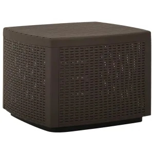 vidaXL Garden Table Mocha Plastic Medium Lightweight Garden Table