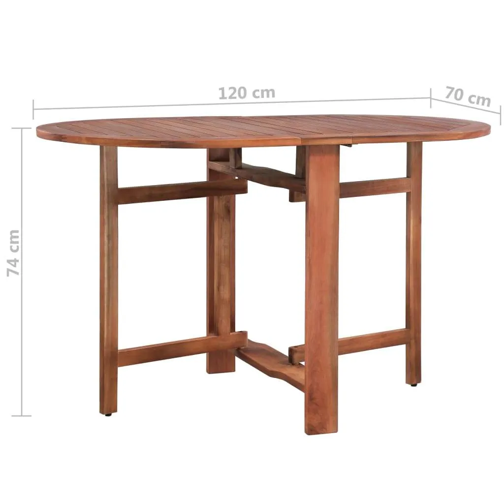 vidaXL Patio Table 47.2"x27.6"x29.1" Solid Acacia Wood