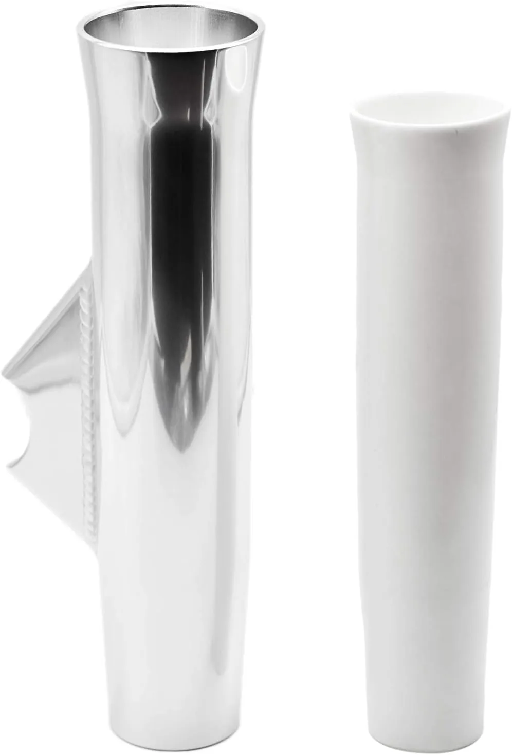 Vinland Marine Weld-on Aluminum Rod Holder w/PVC Liner, for Fishing T-Top, Aluminum Boat, Tig Weld Rod Holder