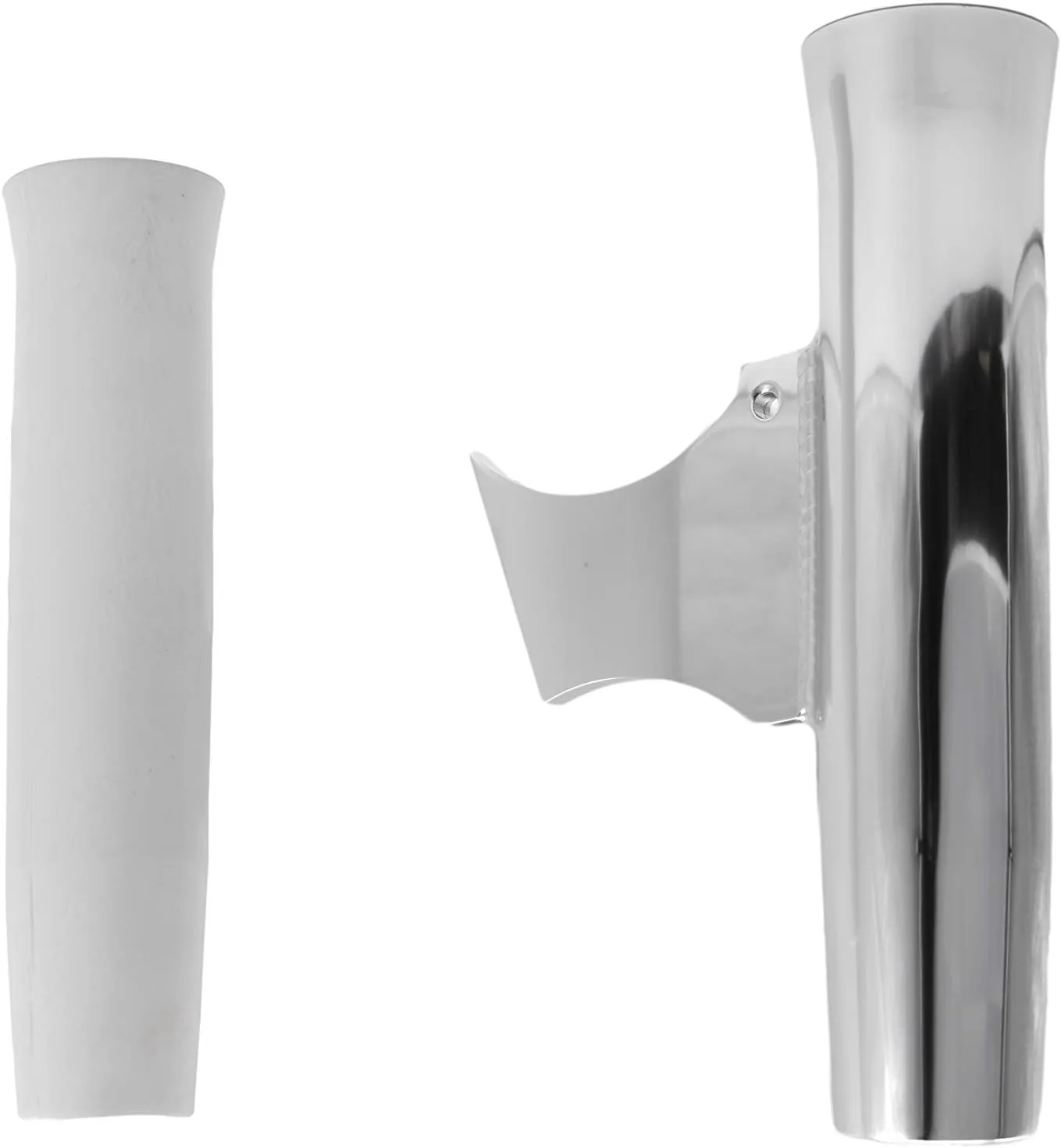 Vinland Marine Weld-on Aluminum Rod Holder w/PVC Liner, for Fishing T-Top, Aluminum Boat, Tig Weld Rod Holder