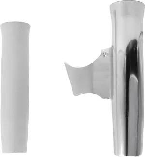 Vinland Marine Weld-on Aluminum Rod Holder w/PVC Liner, for Fishing T-Top, Aluminum Boat, Tig Weld Rod Holder
