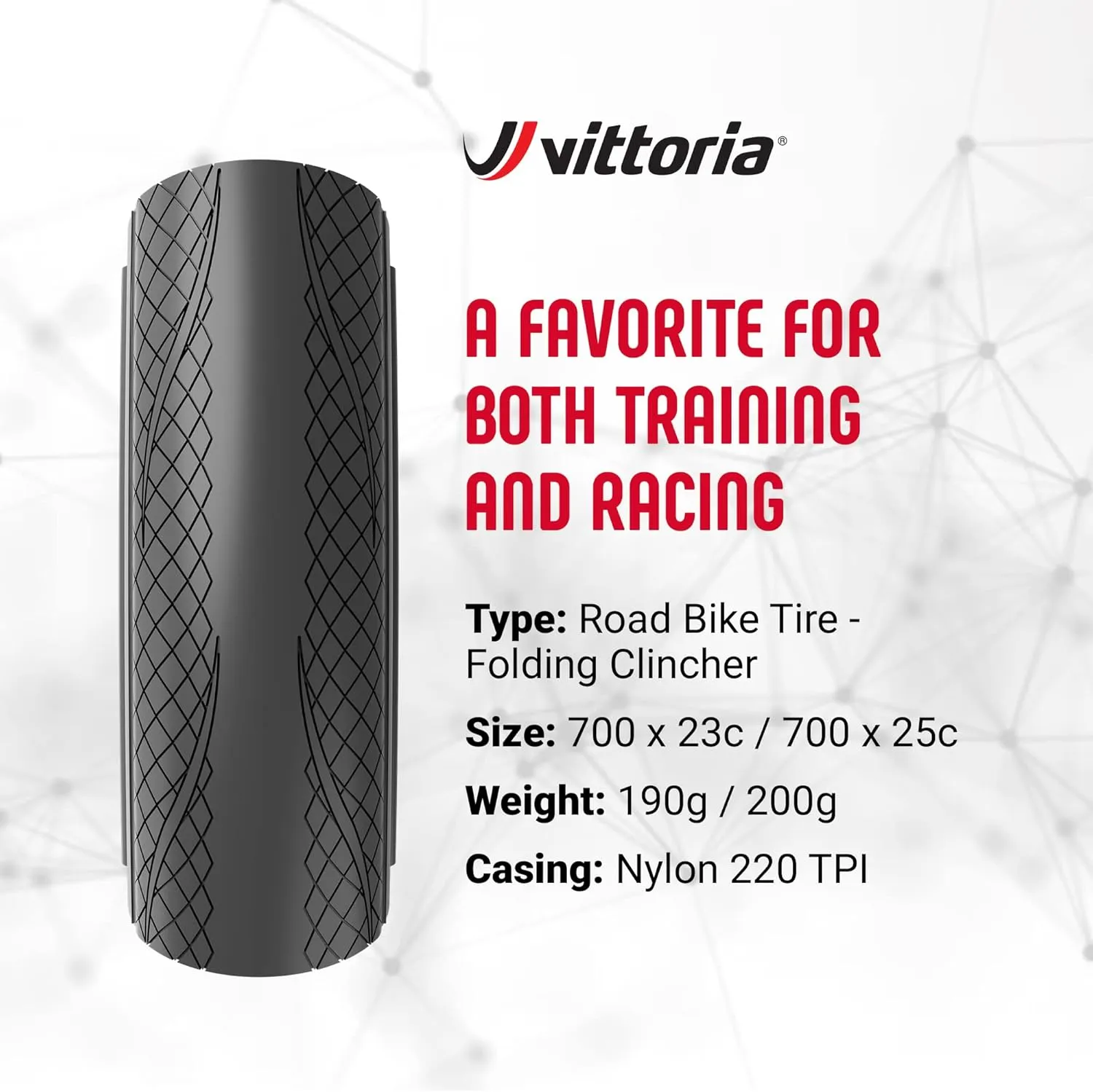 Vittoria Rubino Pro IV Speed G2.0 - Performance Road Bike Tire - Foldable Bicycle Tires