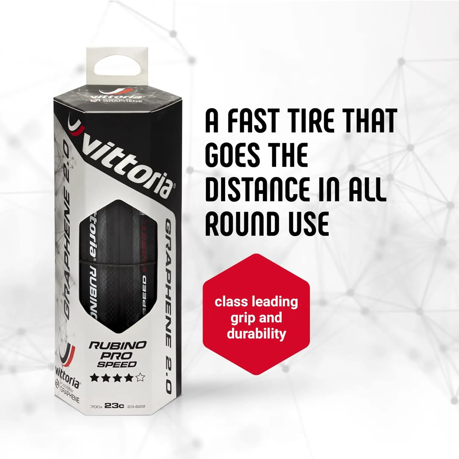 Vittoria Rubino Pro IV Speed G2.0 - Performance Road Bike Tire - Foldable Bicycle Tires