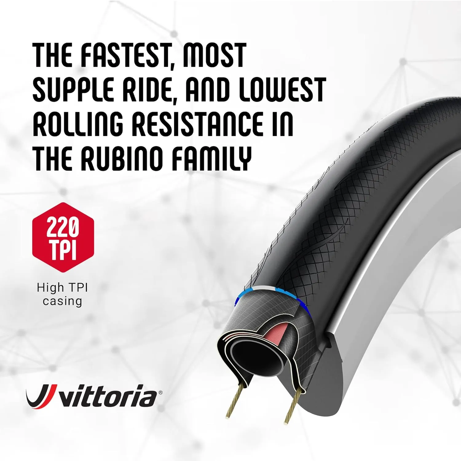 Vittoria Rubino Pro IV Speed G2.0 - Performance Road Bike Tire - Foldable Bicycle Tires