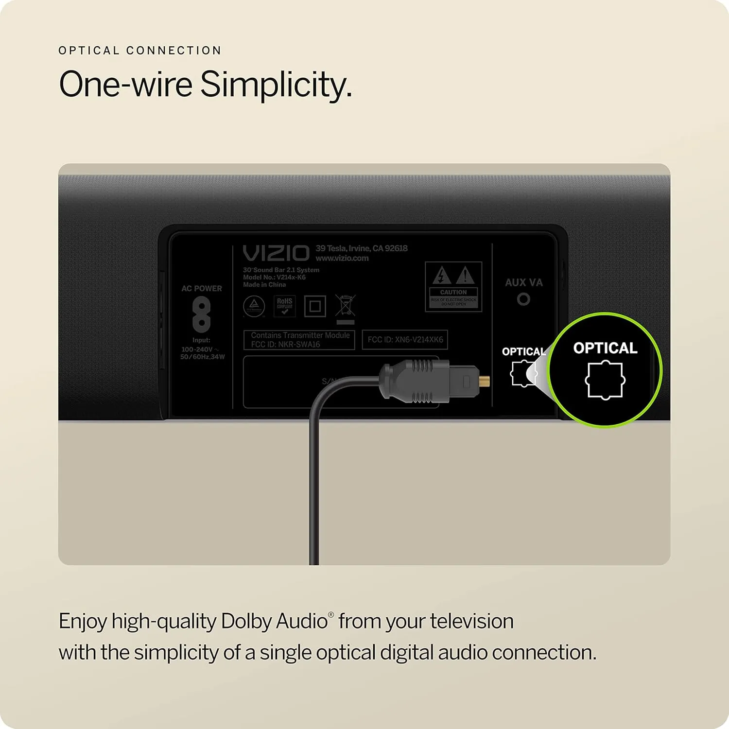 VIZIO V-Series 2.1 Home Theater Sound Bar with DTS Virtual:X, Wireless Subwoofer and Alexa Compatibility, V214x-K6, 2023 Model