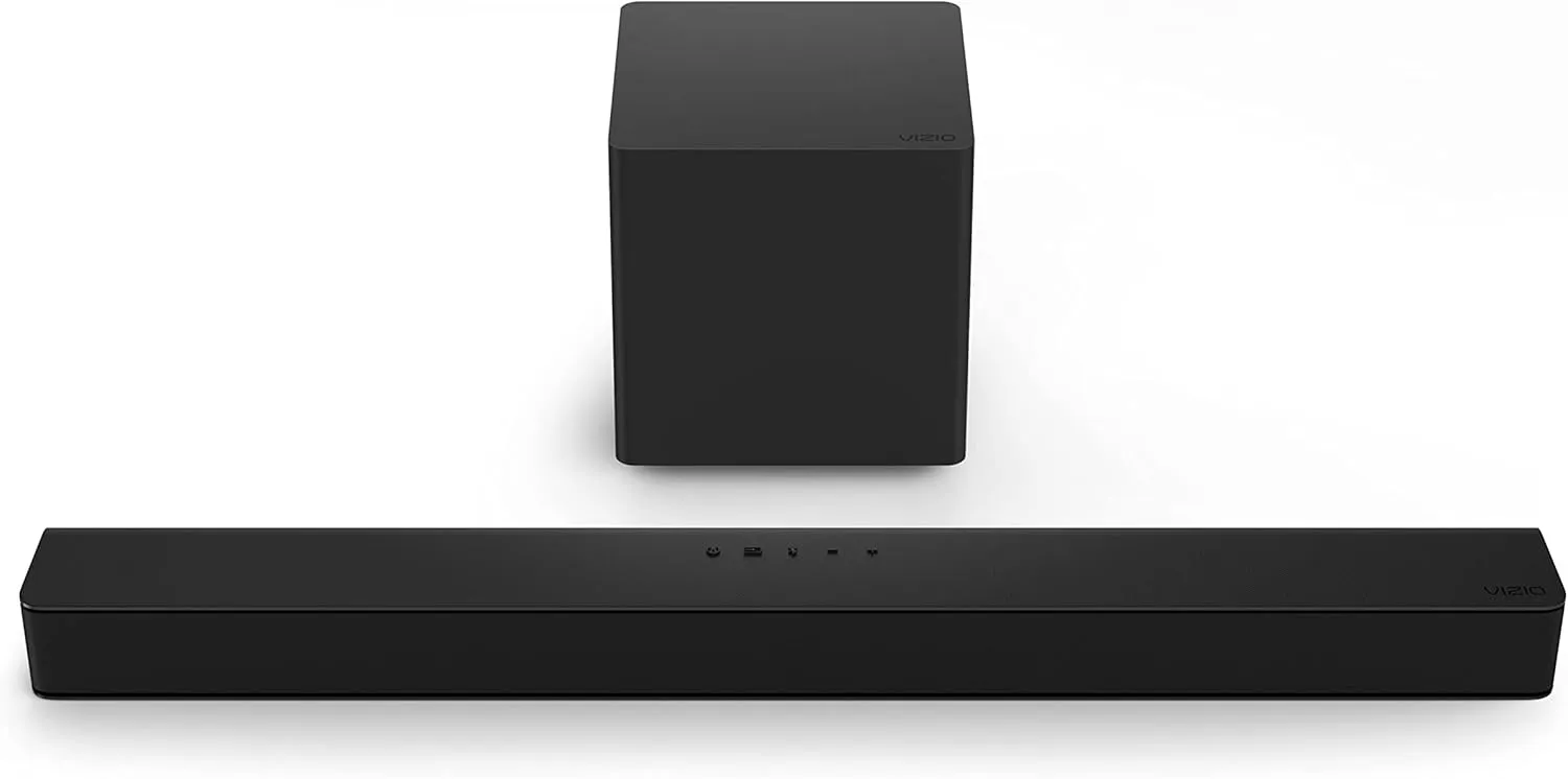 VIZIO V-Series 2.1 Home Theater Sound Bar with DTS Virtual:X, Wireless Subwoofer and Alexa Compatibility, V214x-K6, 2023 Model