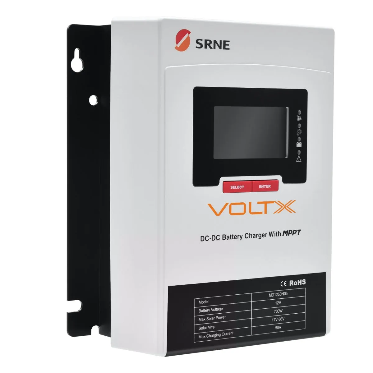 VoltX SRNE 12V 50A DC-DC MPPT LiFePO4 Battery Charger