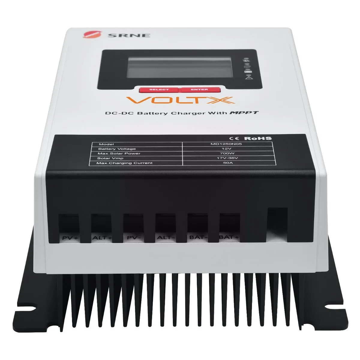 VoltX SRNE 12V 50A DC-DC MPPT LiFePO4 Battery Charger