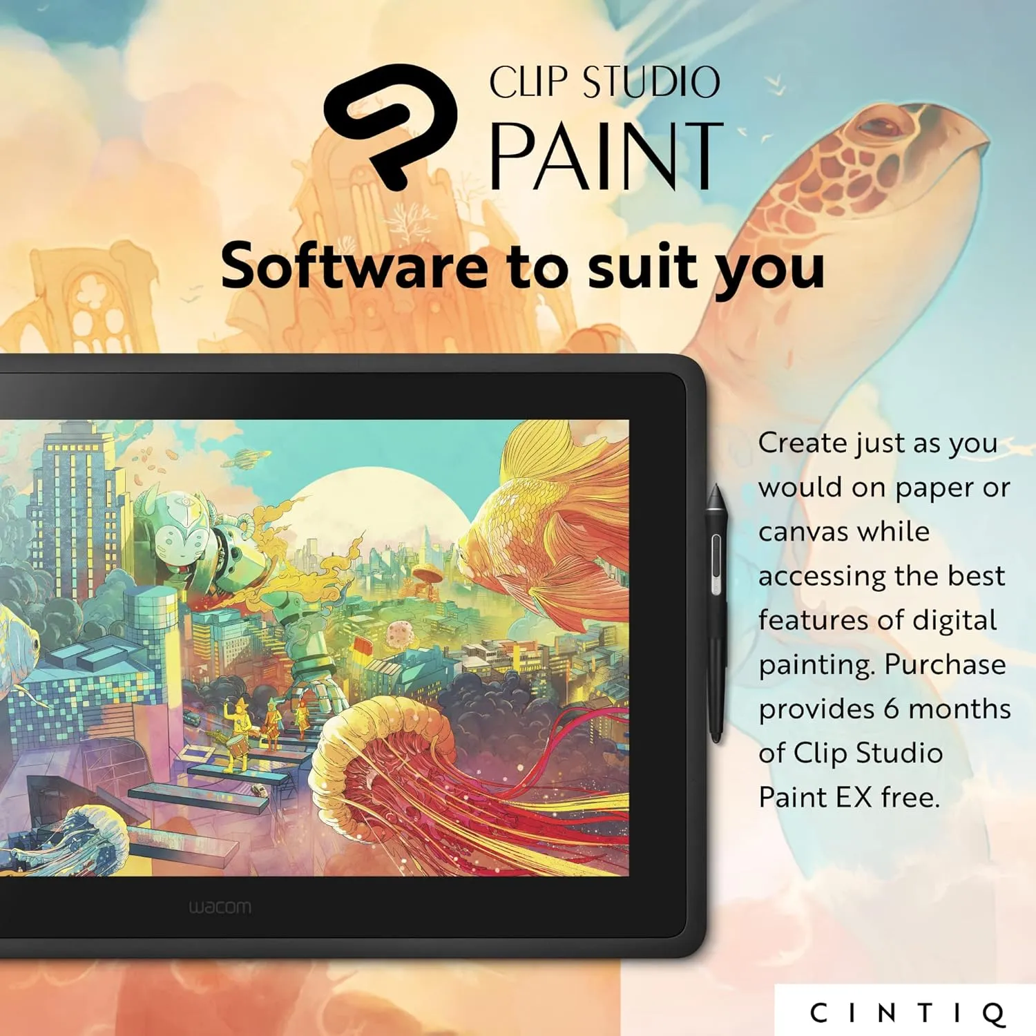 Wacom Cintiq 22 Drawing Tablet with Screen, 21.5" Full HD Display Graphic Arts Tablet Includes Pro Pen 2 w/ Tilt Response, Graphic Design Animation Display Pad for Mac, PC