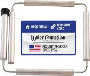 Water Connection, Aluminum Zinc Anode Rod for Hot Water Heater, Flexible Aluminum Anode Rod, Get Rid of Rotten Egg Smell in Hot Water, Hex Head ¾ NPT x 44" Segmented, Easy Installation in Small Areas