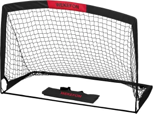 WEKEFON Soccer Goal, 5' x 3.1' Portable Soccer Net with Carry Bag for Backyard Games and Training for Adults and Youth Soccer Practice