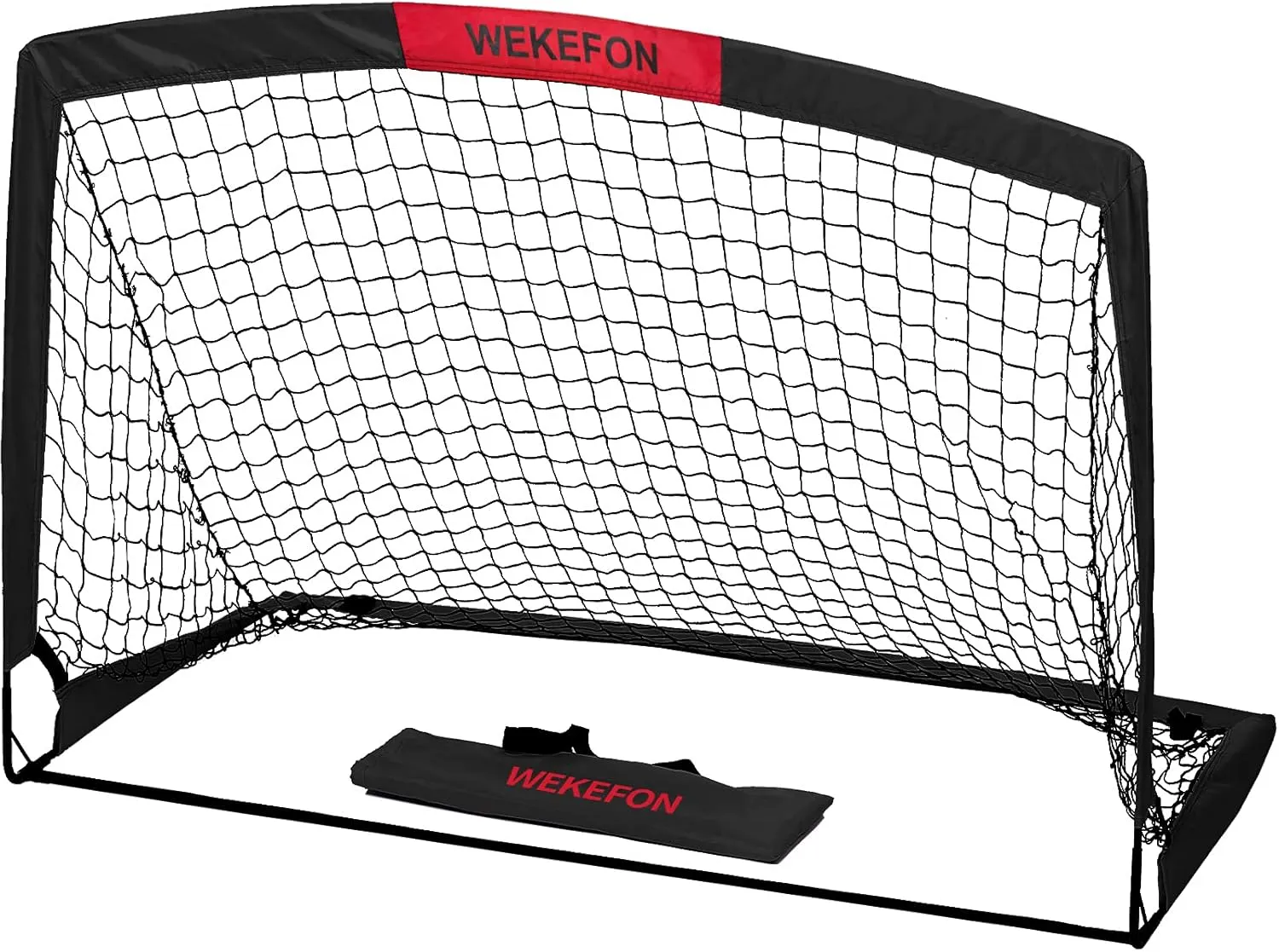 WEKEFON Soccer Goal, 5' x 3.1' Portable Soccer Net with Carry Bag for Backyard Games and Training for Adults and Youth Soccer Practice