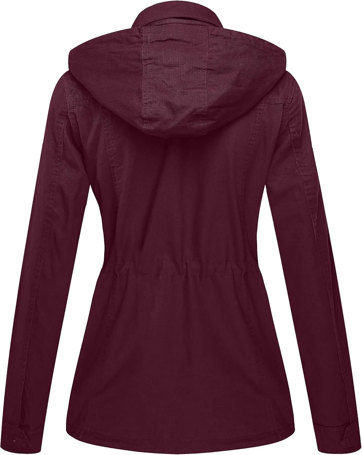 WenVen Women's Anorak Military Jacket Lightweight Casual Cotton Coat with Hood