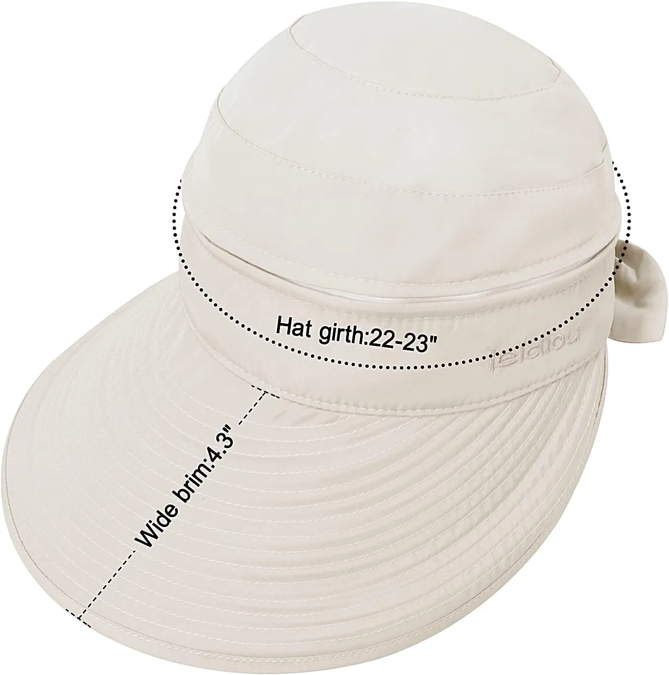 Wide Large Brim Sun Hat Summer UV Protection Thin Hat 2 in 1 Beach Sun Hat