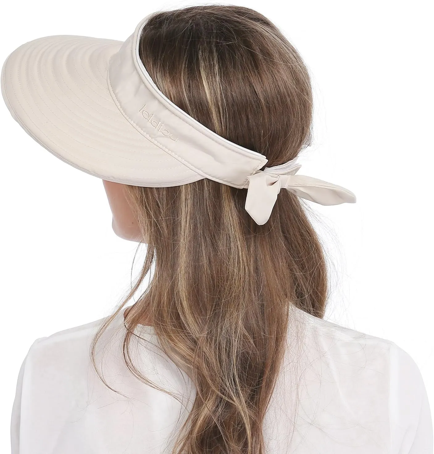 Wide Large Brim Sun Hat Summer UV Protection Thin Hat 2 in 1 Beach Sun Hat