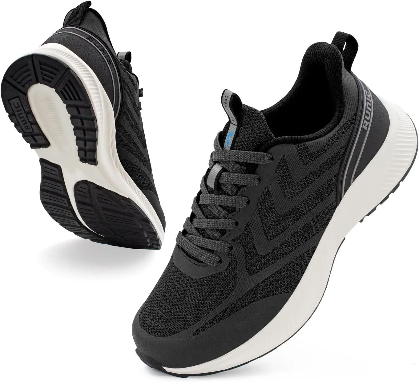 Wide Toe Box Sneakers for Women - Extra Wide Width Lightweight Running Shoes, Breathable Walking Tennis Shoes with Arch Support and Non-Slip Rubber Outsole