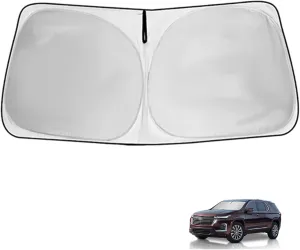 Windshield Sun Shade for 2018-2025 Chevy Traverse (LS, LT, RS, Redline, Premier, High Country), Front Window Sunshade for Chevrolet Traverse, Folable Sun Visor Cover Block Out Rays & Heat