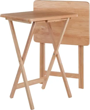 Winsome Alex 2-pc Set TV Table, Natural, 19.06 x 14.57 x 25.98"