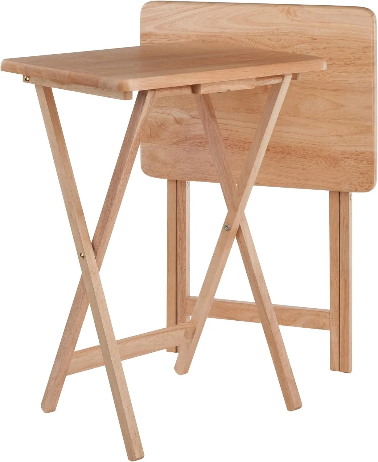 Winsome Alex 2-pc Set TV Table, Natural, 19.06 x 14.57 x 25.98"