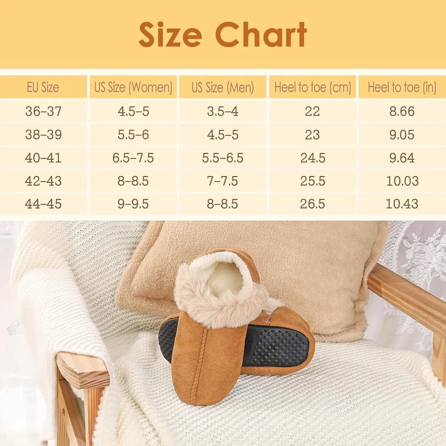 Winter Warm Floor Slippers for Women Man, Unisex Cozy Comfy Home Bedroom Shoes with Soft Sole, Plush Lightweight House Slippers