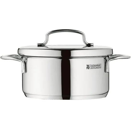 Wmf Low Stainless Steel Casserole With Lid - 14cm/0.9L