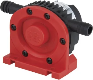 wolfcraft Pump with Plastic Casing (1300 l/h) I 2202000 I for Pumping Liquids with a Power Drill, Black/Red
