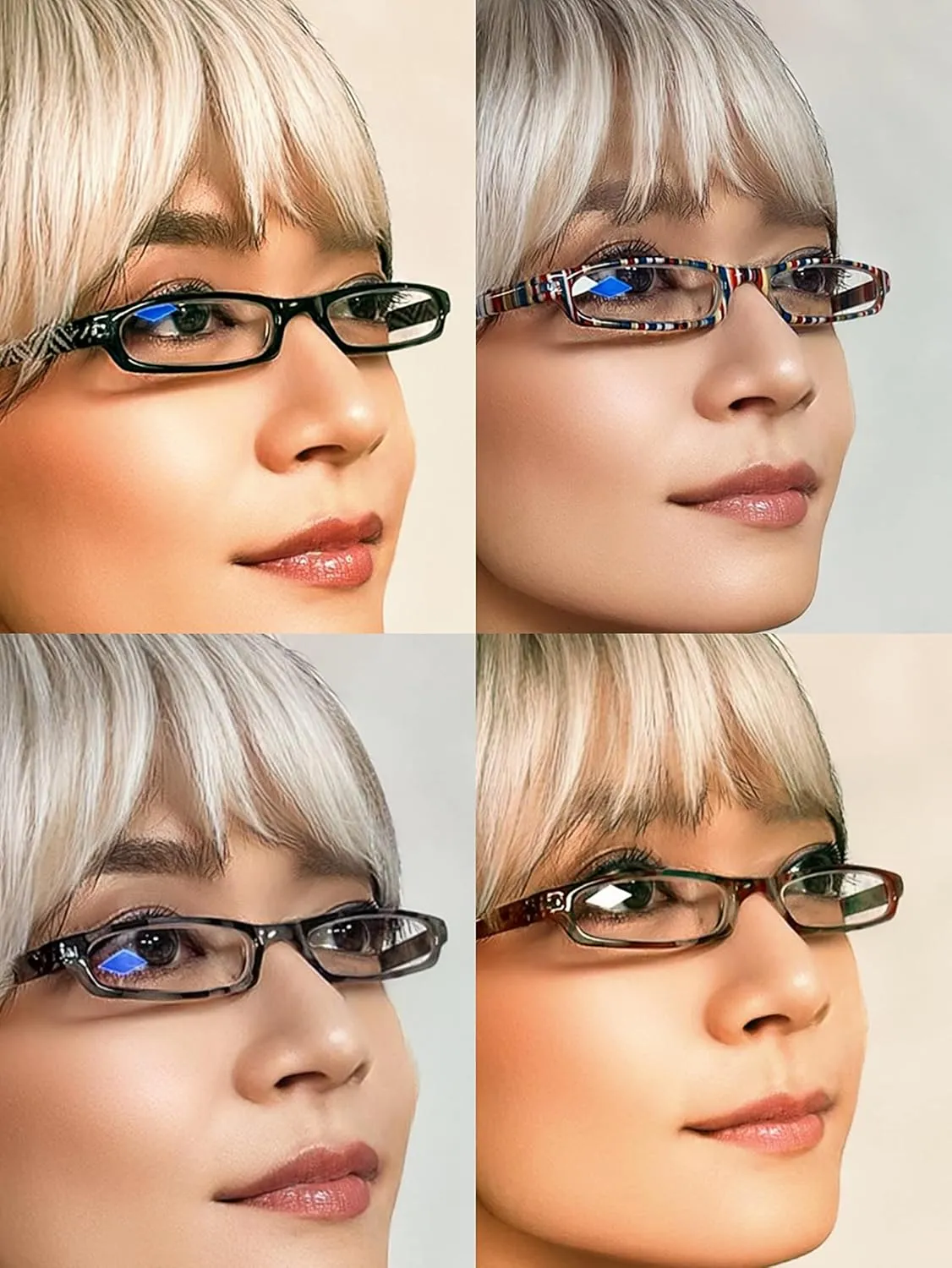 Women Reading Glasses Men Blue Light Blocking Anti Eyestrain Slim Computer Reader Tube Small Glass Thin Compact