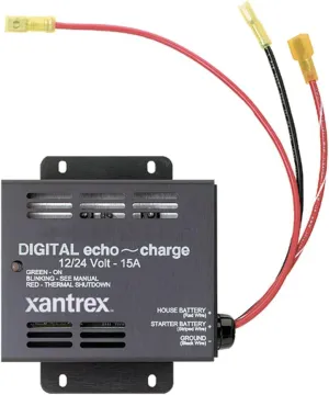Xantrex 82-0123-01 Auxiliary Battery Charger, 15A maximum charge current, Automatically adjusts for 12 or 24 volt battery banks, Built-in thermal and over-current circuits