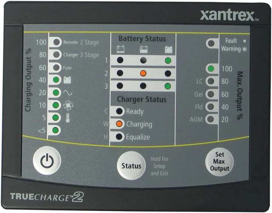 Xantrex TRUEiCHARGE/i2 Remote Panel f/20 & 40 & 60 AMP (Only for 2nd generation of TC2 chargers)
