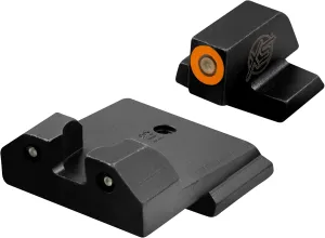 XS SIGHTS R3D Tritium Night Sight for S&W M&P, Sig, Canik, Taurus, and HK Pistols, Front and Rear Glow in The Dark Tritium for Tactical Applications (Orange, S&W M&P & M2.0: Full Size & Compact)