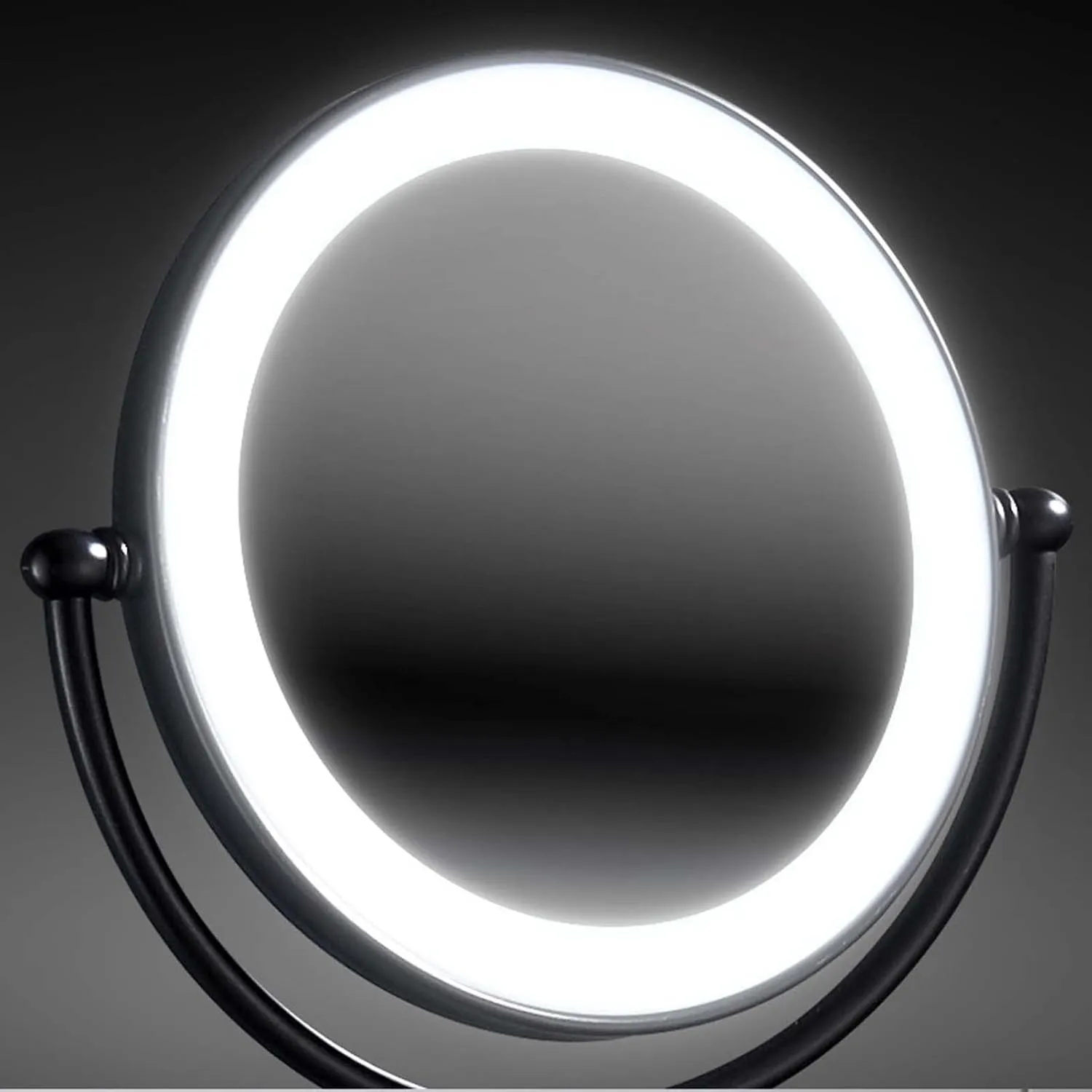 YSUEFIJO Lighted Vanity Makeup Mirror, Double Sided Magnifying Mirror, Magnifying LED Vanity Mirror, Extension Foldable Arm, Portable Cosmetic Mirror, for Makeup, Hair Styling
